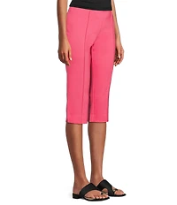 Investments Petite Size Pull-On Pintuck Capri Pants