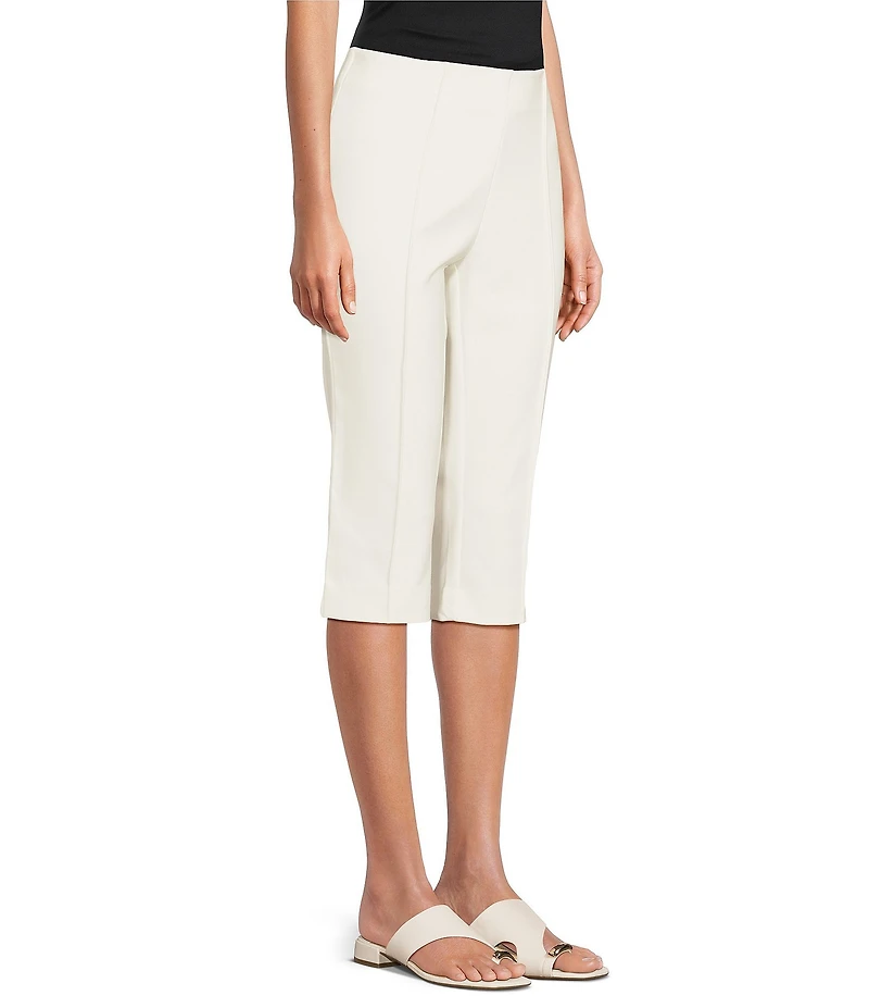 Investments Petite Size Pull-On Pintuck Capri Pants
