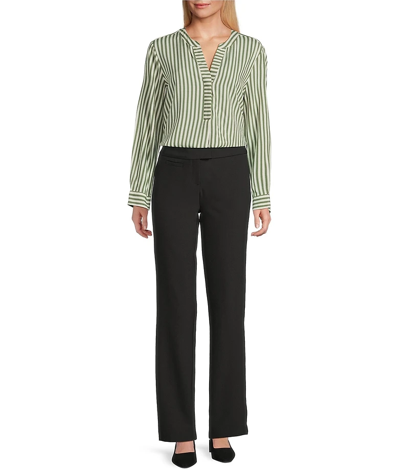 Investments Petite Size the 5TH AVE fit Stretch Straight Leg Pants