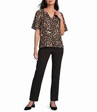 Investments Petite Size the 5TH AVE fit Stretch Straight Leg Tummy Control Pants