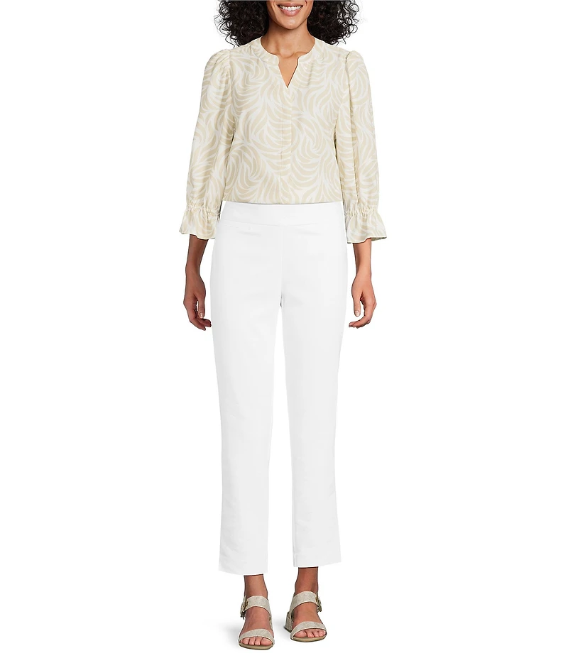 Investments Petite Size the PARK AVE fit Elite Stretch Ankle Straight Pants