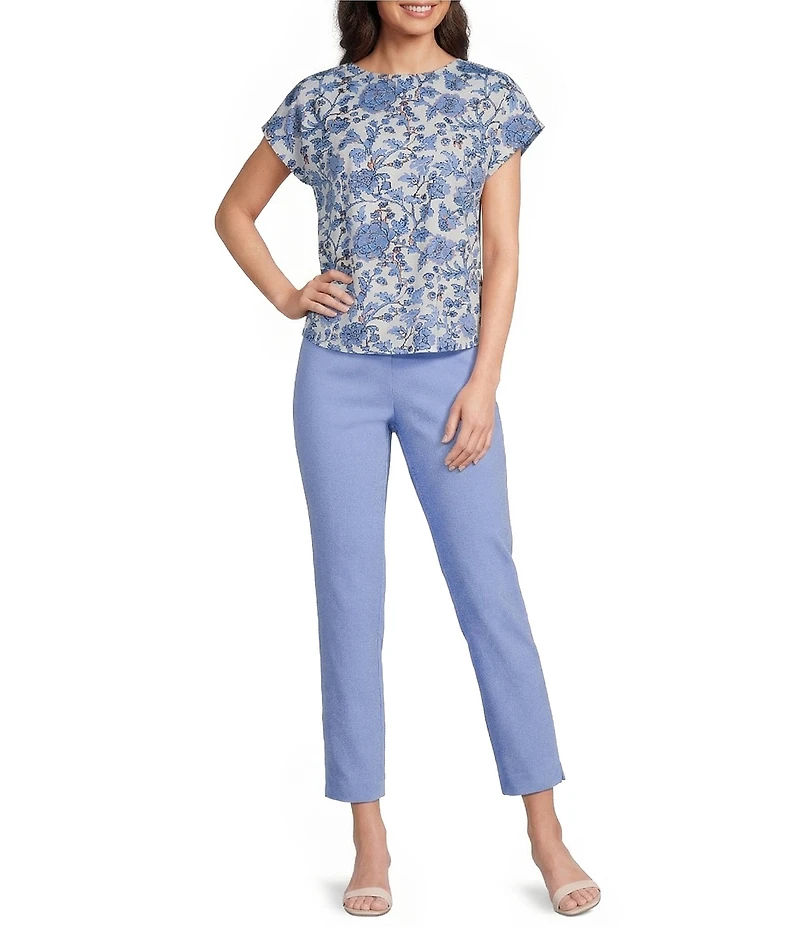 Investments Petite Size the PARK AVE fit Elite Stretch Ankle Straight Pants