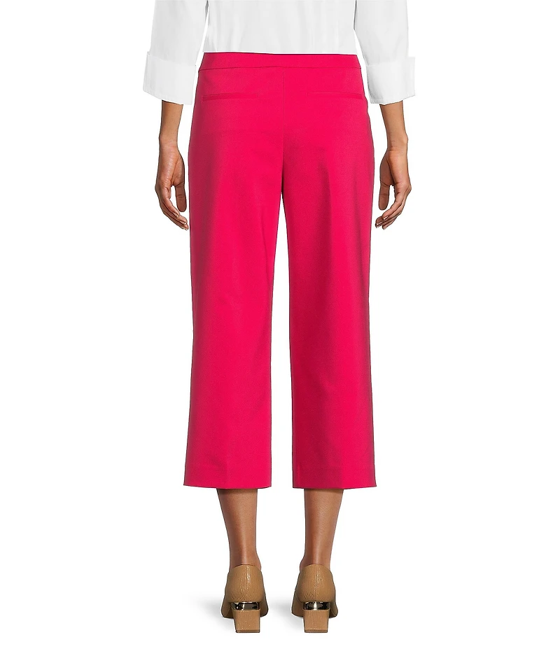 Investments Petite Size the PARK AVE fit Elite Stretch Pull-On Wide Leg Crop Pants