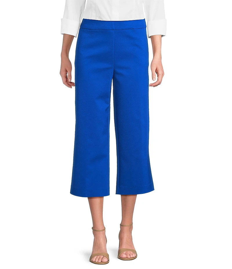 Investments Petite Size the PARK AVE fit Elite Stretch Pull-On Wide Leg Crop Pants