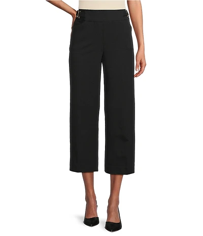 Investments Petite Size the PARK AVE fit Elite Stretch Pull-On Wide Leg Crop Pants