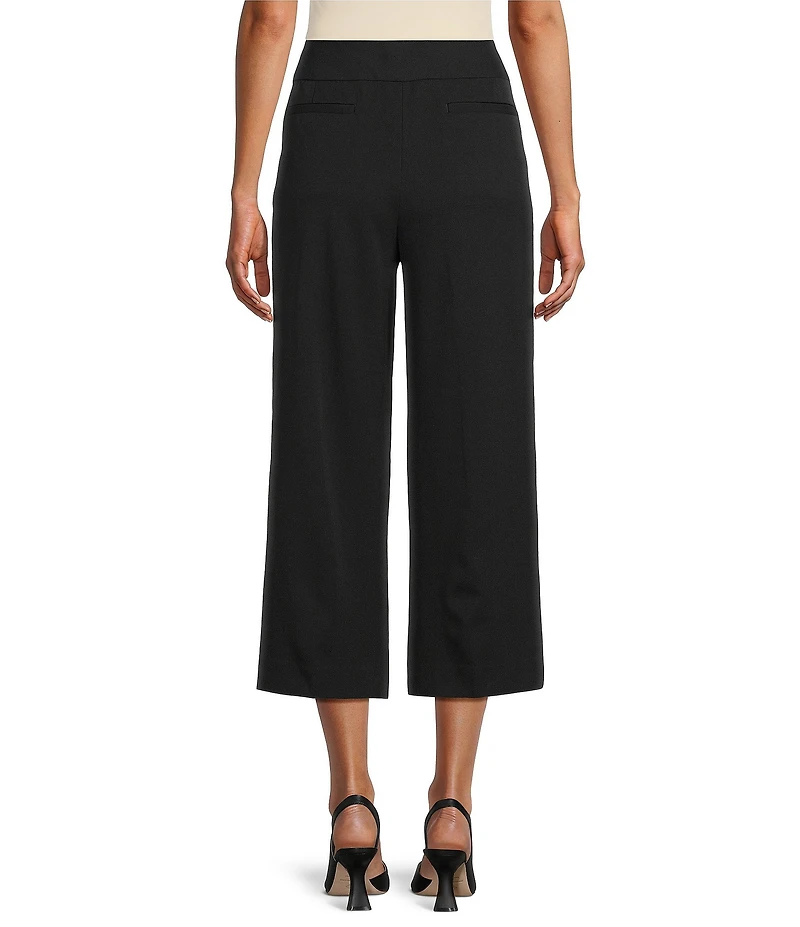 Investments Petite Size the PARK AVE fit Elite Stretch Pull-On Wide Leg Crop Pants