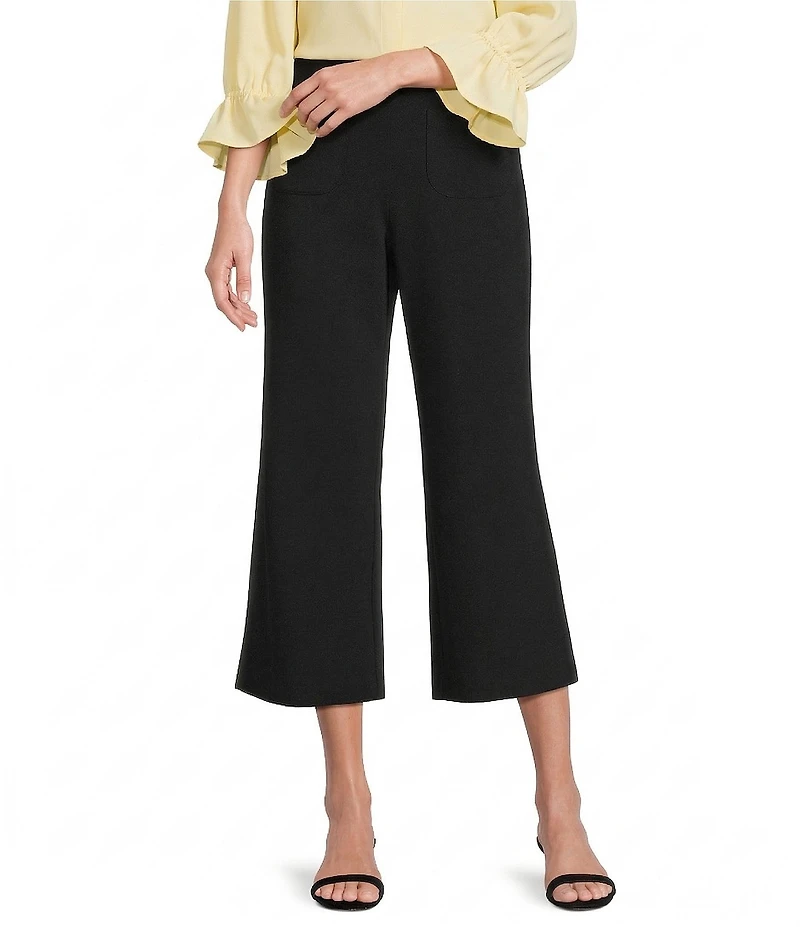 Investments Petite Size the PARK AVE fit Elite Stretch Wide Leg Crop Pants