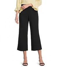 Investments Petite Size the PARK AVE fit Elite Stretch Wide Leg Crop Pants