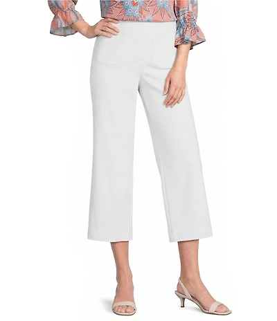 Investments Petite Size the PARK AVE fit Elite Stretch Wide Leg Crop Pants