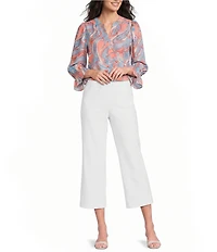 Investments Petite Size the PARK AVE fit Elite Stretch Wide Leg Crop Pants