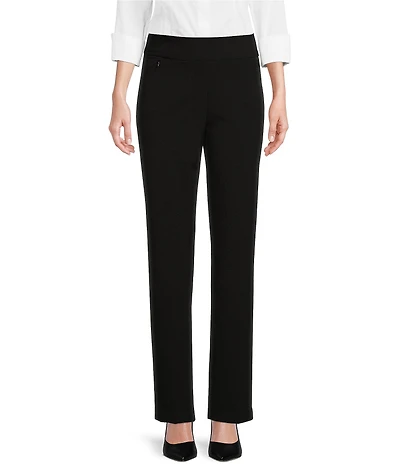Investments Petite Size the PARK AVE fit Pull-On Straight Leg Pants