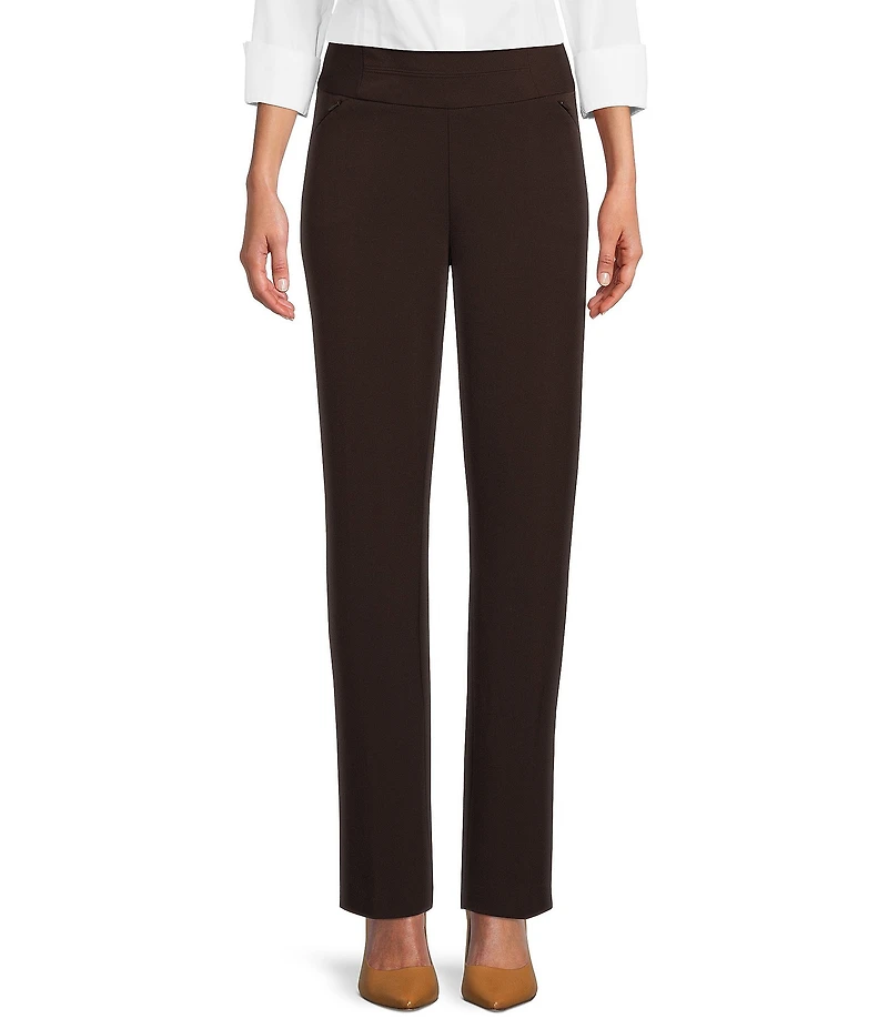 Investments Petite Size the PARK AVE fit Pull-On Straight Leg Pants