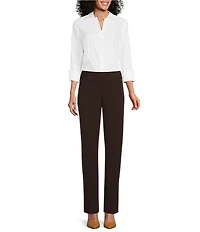 Investments Petite Size the PARK AVE fit Pull-On Straight Leg Pants