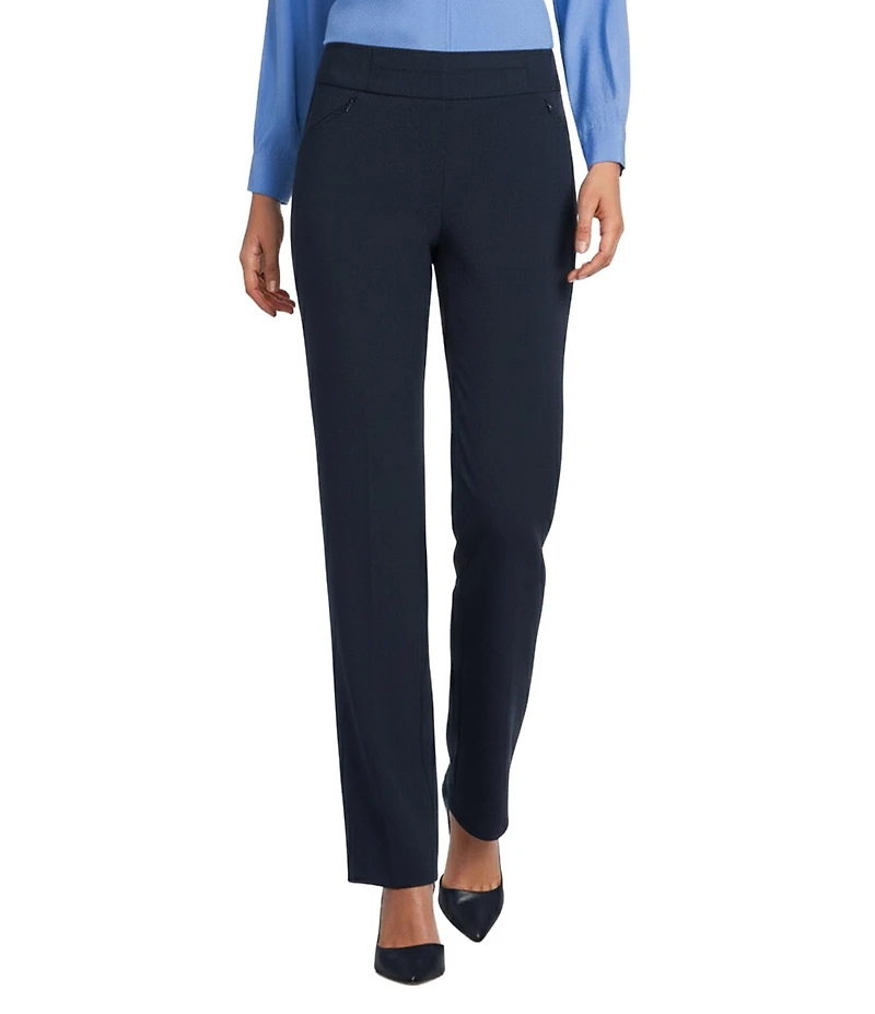 Investments Petite Size the PARK AVE fit Pull-On Full Length Straight Leg Pants