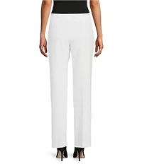 Investments Petite Size the PARK AVE fit Stretch Front Pocketed Tummy Control Straight Leg Pants