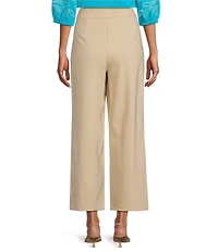 Investments Petite Size Wide Leg Embroidery Cut Out Crop Pants