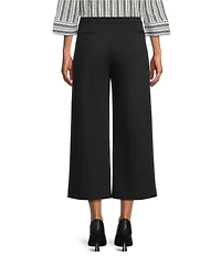 Investments Petite Size Wide Leg Pull-On Twill Crop Pants