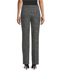 Investments Petite Static Grid 5TH AVE fit Straight Leg Tummy Control Pants