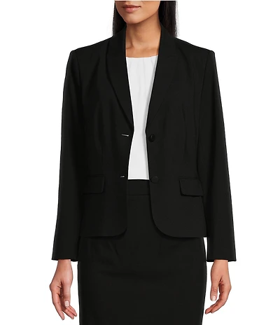 Investments Platinum Suiting Petite Size Long Sleeve Two Button Notch Lapel Blazer