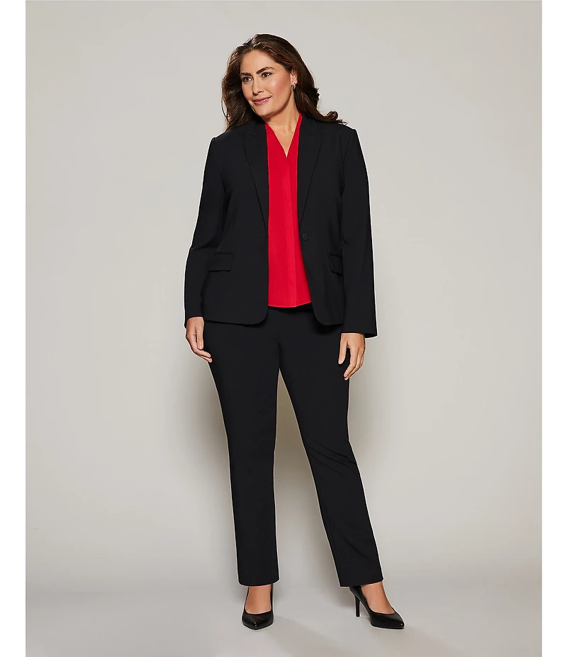 Investments Platinum Suiting Plus Size Slim Leg Pant