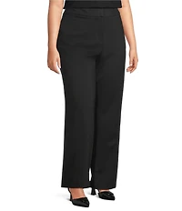 Investments Plus Black Seamed Waist Straight Leg Pants