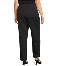 Investments Plus Black Seamed Waist Straight Leg Pants