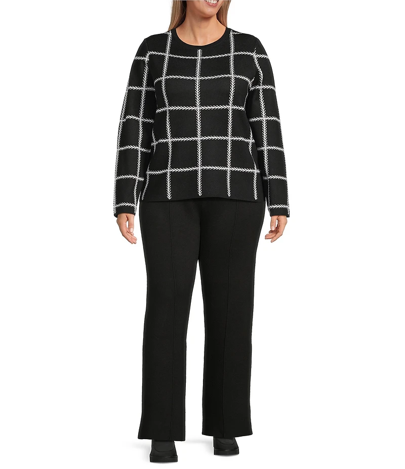 Investments Plus Black Wide Leg Full Length Pants