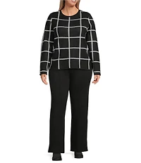 Investments Plus Black Wide Leg Full Length Pants