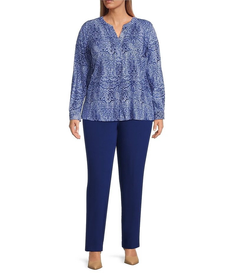 Investments Plus Size 5TH AVE Fit Straight Leg Pants