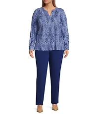 Investments Plus Size 5TH AVE Fit Straight Leg Pants