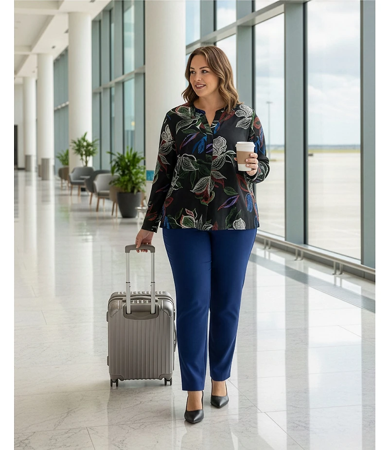 Investments Plus Size 5TH AVE Fit Straight Leg Pants