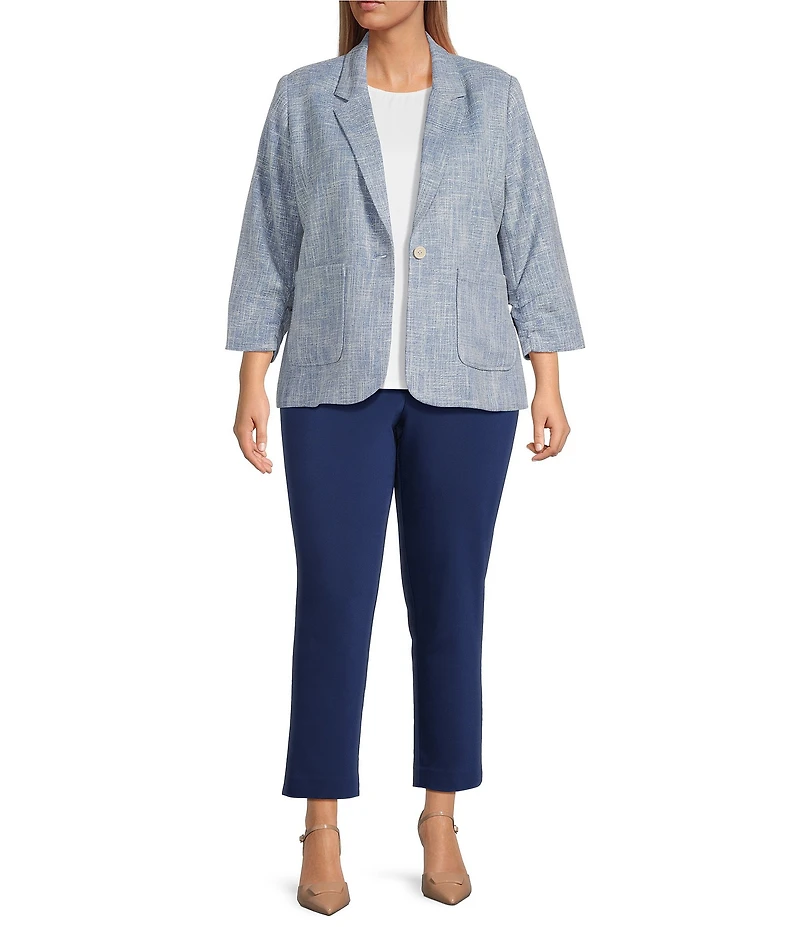 Investments Plus Size Cap Sleeve Boat Neck Rory Knit Tee