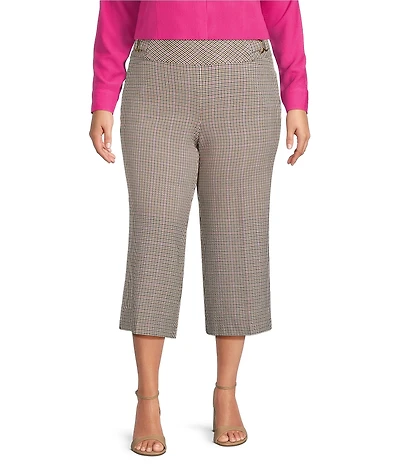 Investments Plus Size Park Ave Pull On Wide Leg Crop Pants