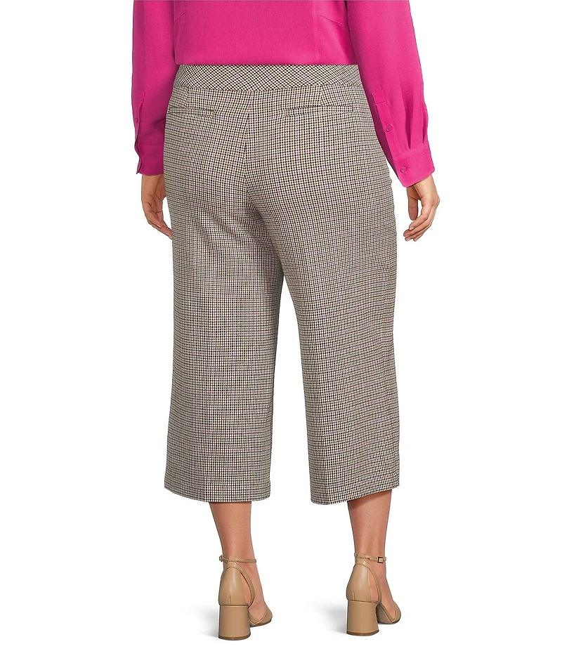 Investments Plus Size Park Ave Pull On Wide Leg Crop Pants