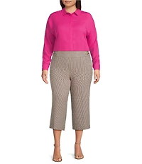 Investments Plus Size Park Ave Pull On Wide Leg Crop Pants