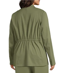 Investments Plus Size Performance Traveler Long Sleeve One Button Notch Lapel Blazer