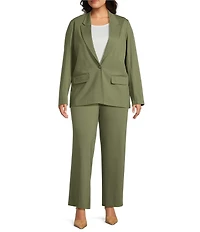 Investments Plus Size Performance Traveler Pullover 3/4 Sleeve Scoop Neck Top