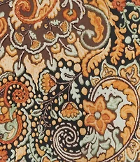 Investments Plus Size Soft Separates Black/Pinecone Painted Paisley Print Reversible Crew Neck Sleeveless Top