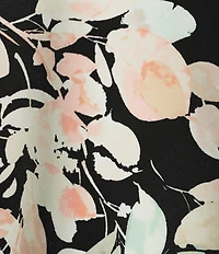 Investments Plus Size Soft Separates Floral Jade Reversible Crew to Scoop Neck Sleeveless Top