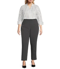 Investments Plus Size The 5TH AVE Fit Straight Leg Tummy Control Pants
