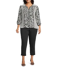 Investments Plus Size the PARK AVE fit Elite Stretch Ankle Straight Pants