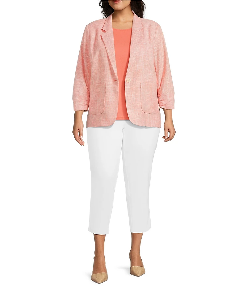Investments Plus Size the PARK AVE fit Elite Stretch Ankle Straight Pants