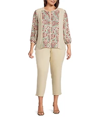 Investments Plus Size the PARK AVE fit Elite Stretch Ankle Straight Pants