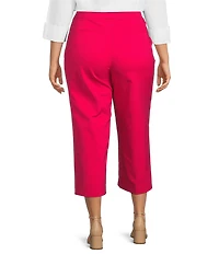 Investments Plus Size the PARK AVE fit Elite Stretch Pull-On Wide Leg Crop Pants