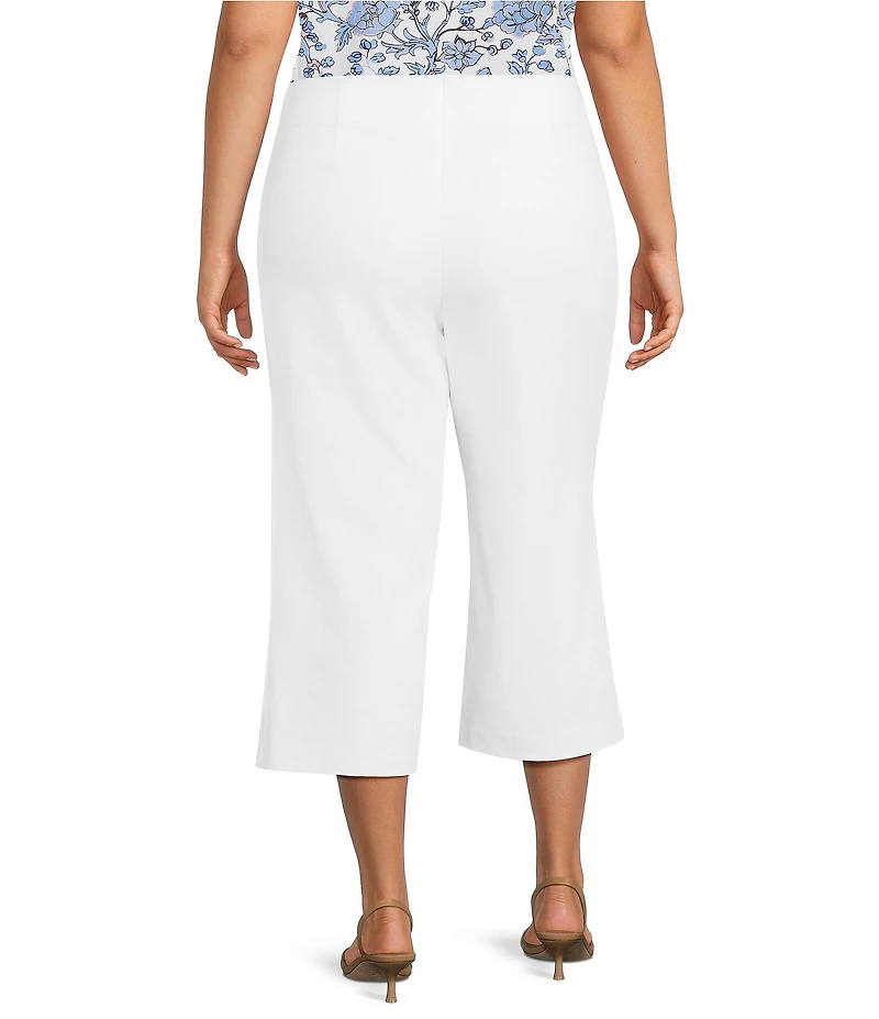 Investments Plus Size the PARK AVE fit Elite Stretch Wide Leg Crop Pants