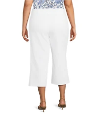 Investments Plus Size the PARK AVE fit Elite Stretch Wide Leg Crop Pants