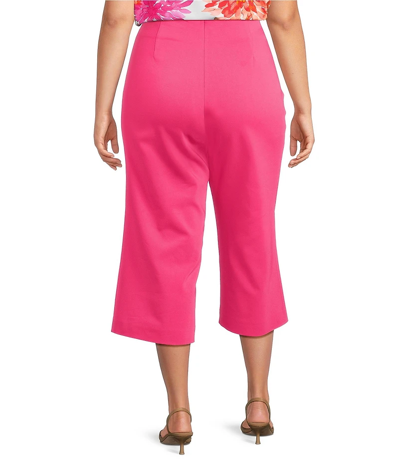 Investments Plus Size the PARK AVE fit Elite Stretch Wide Leg Crop Pants