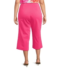 Investments Plus Size the PARK AVE fit Elite Stretch Wide Leg Crop Pants