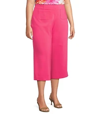 Investments Plus Size the PARK AVE fit Elite Stretch Wide Leg Crop Pants