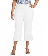 Investments Plus Size the PARK AVE fit Elite Stretch Wide Leg Crop Pants